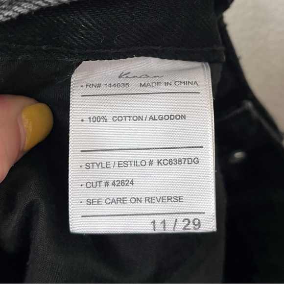 KanCan Size 11/29 Lynne Ultra High Rise Straight Leg Jeans Distressed Black NEW - Picture 13 of 14